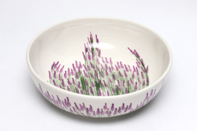 Glinena zdjela – oslikana, motiv lavande