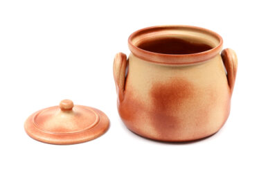 Glineni lonac za žar, srednji, smeđi